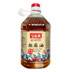 2.5L丁大头纯胡麻油正品；压榨亚麻籽油宁夏小磨油