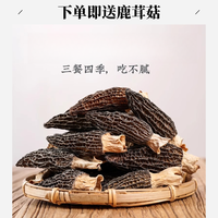 正宗羊肚菌袋装2-4菇头茬500G煲汤蘑菇干菌菇炖汤汤包vs鹿茸菇