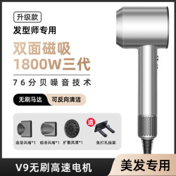 (美发专用)顶配1800W温度升级双磁吸高配反向清洁速干高速吹风机