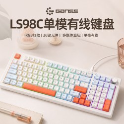 高斯 LS3101T无线蓝牙键盘机械手感笔记本静音办公游戏有线