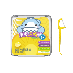 HUGGAH 高档护龈果味牙线清洁抗菌含氟细扁线牙线棒