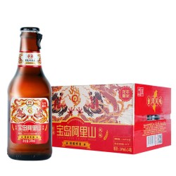 宝岛阿里山 精酿啤酒生肖249ml整箱24瓶麦芽浓度黄啤酒水易拉瓶盖