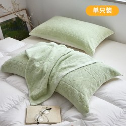 卡莫妮 纯棉枕巾一对装100全棉老式枕头巾男生防头油防滑2026新款枕巾盖