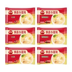 三全 飘香小馄饨三鲜香菇猪肉两口味方便速食早餐馄饨速冻组合装
