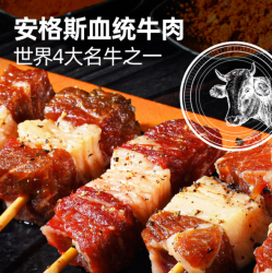 大希地 烧烤自由就现在！安格斯牛肉串 120g