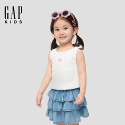Gap 女幼童小童2026夏季新款可爱刺绣针织背心儿童装美版897782