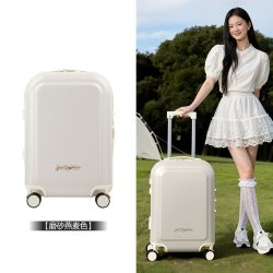 2026新款行李箱小型轻便密码箱20寸短途出行旅行箱24寸百搭燕麦色