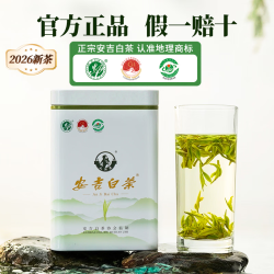 山语鹿安吉白茶绿茶2026年新茶 安吉白茶特级明前茶试喝50g一罐