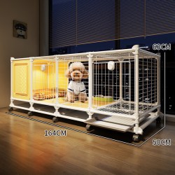 蔻丝 狗笼子小型犬带厕所分离一室一厅一卫狗窝豪华狗别墅大空间宠物笼 长164cm
