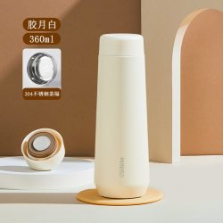 名创优品 保温杯大容量女不锈钢男士便携高档泡茶水杯子
