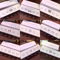 半日逅屿 26年新一周套装S925银针桃心耳钉耳饰品女小猫咪爱心耳环星期系列 NS911-1 盒装