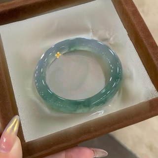 小星娜 缅甸冰透种晴水翡翠玉手镯