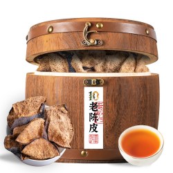 翠春园 15翠春园原产区十年老树陈皮泡水茶自然生晒老陈皮茶木桶装200g