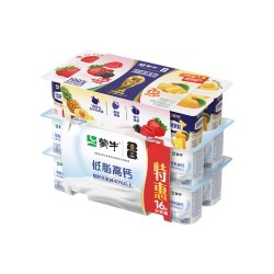 蒙牛 冠益乳 每日鲜酪酸奶100g简配方原味营养益生菌风味发酵乳 原味100g*12杯