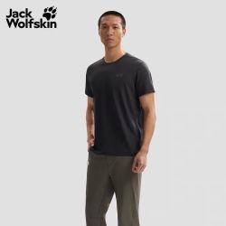Jack Wolfskin JackWolfskin狼爪26新款男士短袖速干T恤衫户外氧气上衣A66083