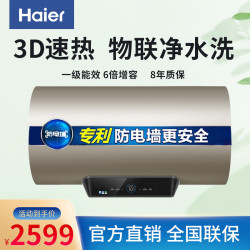 海尔 智能防电墙3D速热净水家用电热水器60L ES60H-KA5(5AU1)