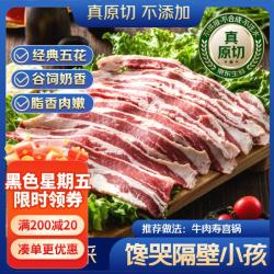 京东超市 海外直采 原切谷饲后胸牛肉片500g 烧烤片 露营拍档