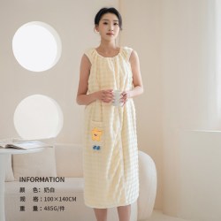 古织 浴袍可穿式浴巾2026新女款吸水裹全身速干浴裙成人洗澡大尺寸家用