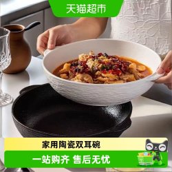 CERAMICS 日式酸菜鱼碗陶瓷汤碗家用支持微波炉加热瓷质细密