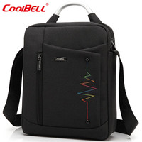 coolbell COOL BELL男士尼龙斜挎包单肩背手机包日常出行轻便包钥匙收纳包手提小包 黑色6002 10寸