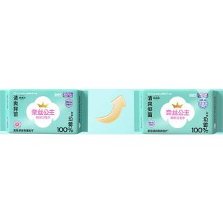 全棉时代 奈丝公主棉纱抑菌消毒级纯棉卫生巾日夜用超薄透气 360mm 12片