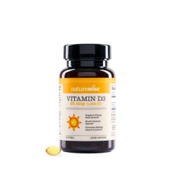 naturewise 维生素 D3 1000iu (25 mcg) 1 个月供应量,健康肌肉功能,骨骼健康和免疫支持,非转基因,冷压橄榄油不含麸质,5 月 V,30 粒