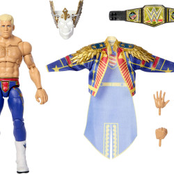 Mattel WWE 终极版可动公仔和配件套装 6 英寸 SummerSlam Cody Rhodes 可互换头部和手部 JKD33