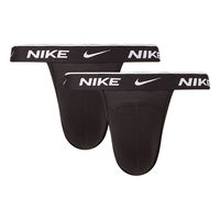 Nike 耐克男士日常棉质弹力内裤 3 件装,黑色/黑色,M 码