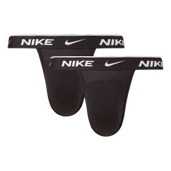 Nike 耐克男士日常棉质弹力内裤 3 件装,黑色/黑色,M 码