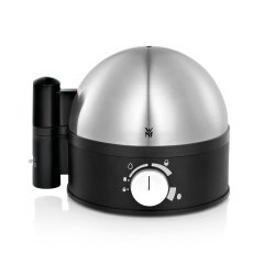 WMF 福腾宝 Stelio 煮蛋器，可同时煮1-7个蛋，350W，带有硬度设定，鸡蛋座，带刻度的量杯，哑光不锈钢