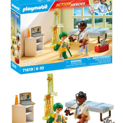 Playmobil 摩比世界 儿童医生角色扮演套装 28件医疗主题玩具 适合4岁+ 带泰迪熊和诊疗配件