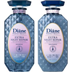 Diane 洗发水和护理,夜间深层修复,蓝夜浆果香味,完美美妆,夜间修复套装,450毫升×2