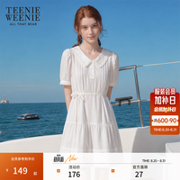 TEENIE WEENIE 娃娃领蕾丝 A字连衣裙 白色 M
