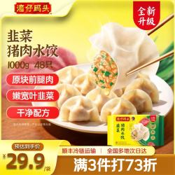 湾仔码头 韭菜猪肉水饺 1000g48只