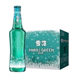 雪花 啤酒马尔斯绿 455mL 12瓶 整箱装
