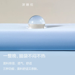 亚朵小魔方星球深睡枕pro记忆枕海绵枕头 单只 深睡枕+青空蓝枕套 高枕 10cm 70*42cm礼盒装