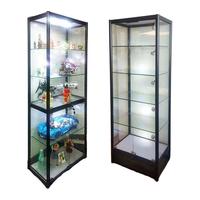 钢化玻璃手办展示柜 可调层高 透明模型收纳柜