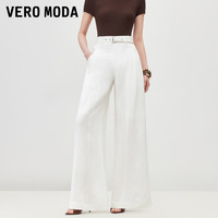 VERO MODA 奥莱休闲裤女2026夏季新款含莱赛尔亚麻腰带阔腿裤百搭