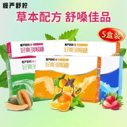 慢严舒柠 润喉糖薄荷糖口香糖果清凉含片教师节礼物送老师 32g*5盒 （薄荷+草莓+哈密瓜+鲜橙*2）