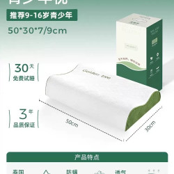 金橡树 泰国进口天然乳胶枕头护颈深睡枕儿童学生宿舍枕头 泰享枕