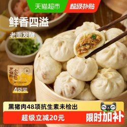 小黄象 黑猪肉小笼包儿童早餐手工鲜肉包子老面发酵半成品速冻面点