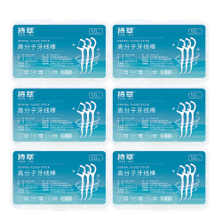 持萃 圆线细滑牙线棒 6盒300支