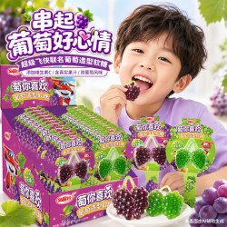 金稻谷 樱桃造型软糖葡萄果汁棒棒糖零食维C软糖儿童糖果学生奖励
