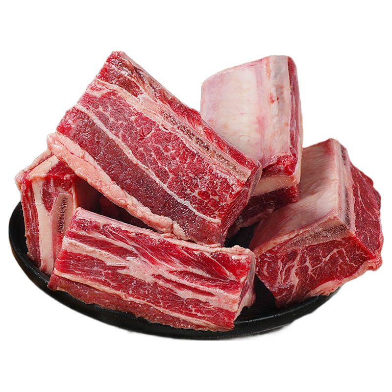 齐味滋旅 牛肋排 新鲜精排 净重1kg