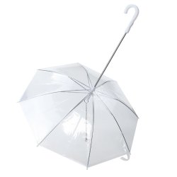 Lanswood 狗狗雨衣宠物雨伞狗雨衣雨披泰迪小型犬用带牵引狗链遛狗雨伞 雨伞 67.5cm