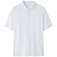 MUJI 防紫外线凉感珠地网眼短袖POLO衫 白色 XL