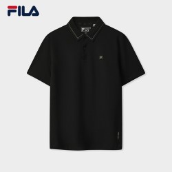 FILA 官方男子针织短袖POLO衫2025秋季新款时尚休闲基础上衣