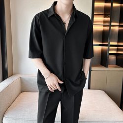 抗皱免烫冰丝长袖衬衫