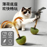 阿柴与猫 猫玩具逗猫棒猫咪自嗨解闷神器薄荷小猫幼猫羽毛木天蓼不倒翁玩具