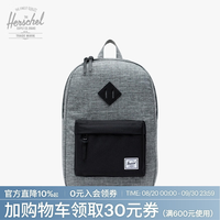 Herschel Supply Herschel赫行经典时尚通勤学生双肩包出游简约大容量百搭书包背包电脑包 渡鸦黑斜纹
